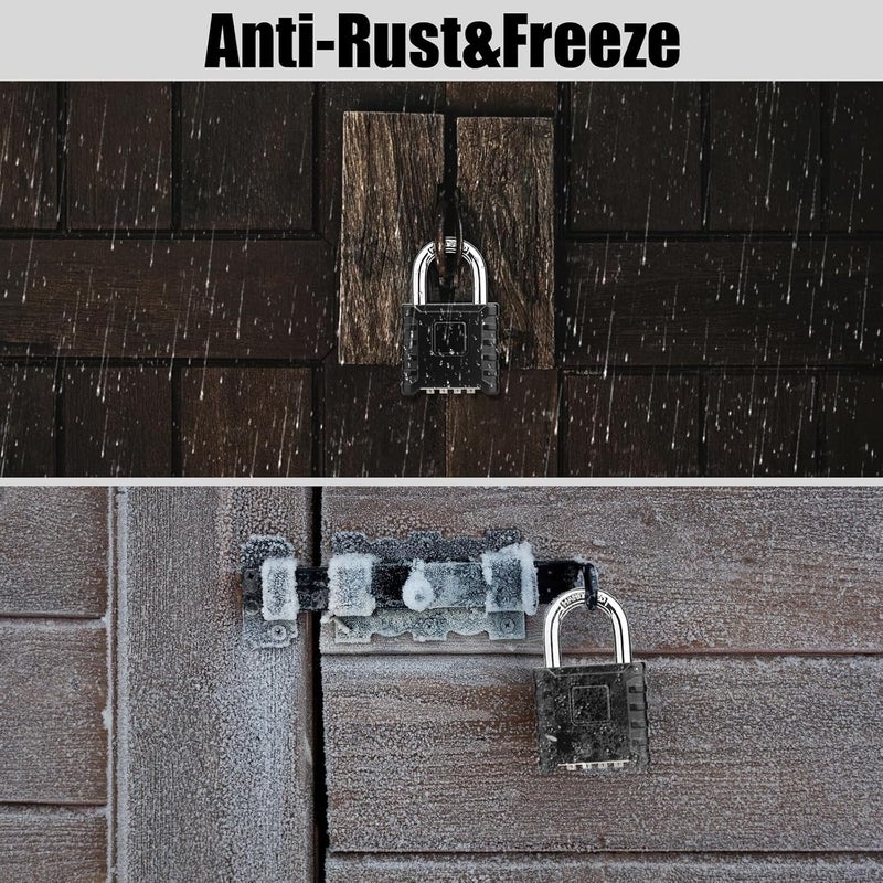 Diyife Heavy Duty Combination Padlock, Large Outdoor Padlock [One-Touch Unlocking] High Security Weatherproof, Design of Hidden Password Suitable for Locker, Home, School, Garage, Gate, Garden - Image 5